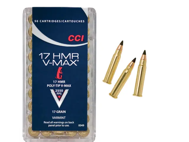 Imagen CCI CAL. 17 HMR V-MAX 17 GRS PUNTA PLASTICO - 24