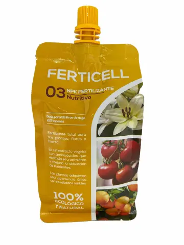 Imagen FERTICELL 03 NPK FERTILIZANTE NUTRITIVO  545 GRS.