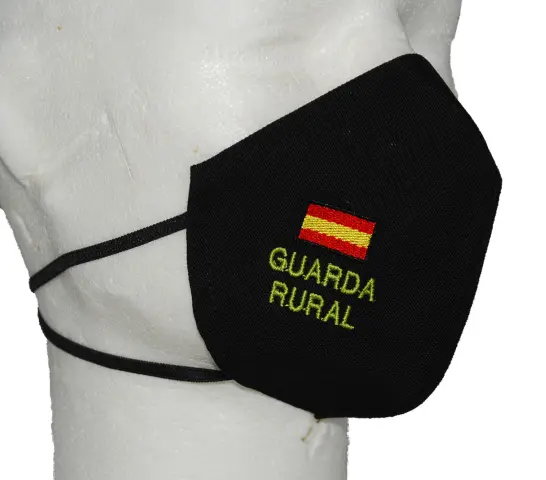 Imagen MASCARILLA REUTILIZABLE (146 LAVADOS) BORDADO GUARDA RURAL -20