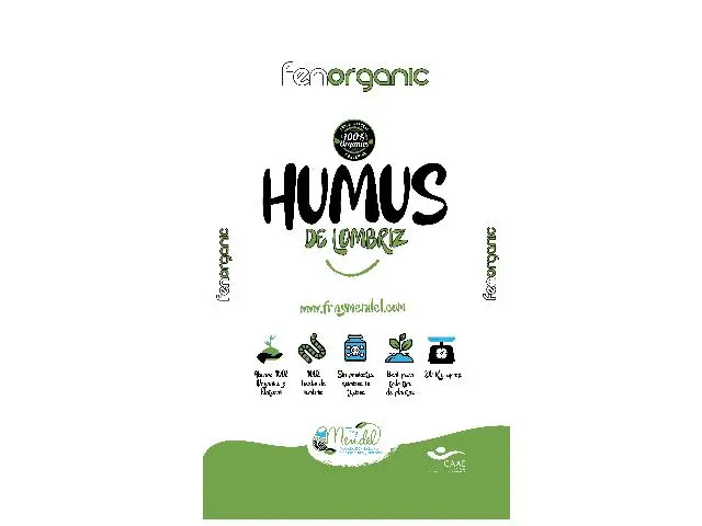 Imagen HUMUS DE LOMBRIZ FRAY  MENDEL -FENORGANIC 20 KGS.Aprox.. 