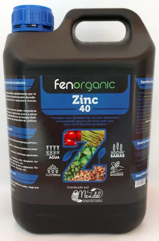 Imagen FENORGANIC ZINC -40 % ZnO -LIQUIDO  SUSPEN. 5 L. (PRECIO X LITRO )