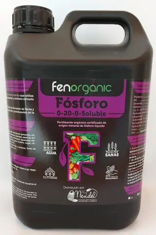 Imagen FENORGANIC FOSFORO  0-20-0    - 5 LITROS - CREMA ,(PRECIO X LITRO )