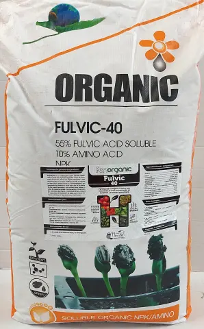 Imagen FENORGANIC  FULVIC 40   ( SOLIDO SOLUBLE ) 10 KGS. ( PRECIO 1 SACO )