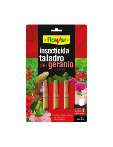 Imagen FLOWER INSECTICIDA TALADRO DEL GERANIO MONODOSIS 3 X 2ML.