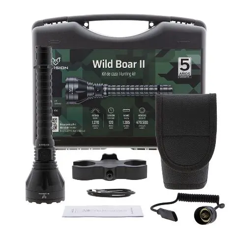 Imagen LINTERNA BAT VISION WILD BOAR II 1.370 LUMENES KIT COMPLETO -24/01