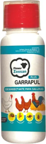 Imagen FLOWER GARRAPUL PLUS DESINSECTANTE PARA GALLINAS  125 CC.