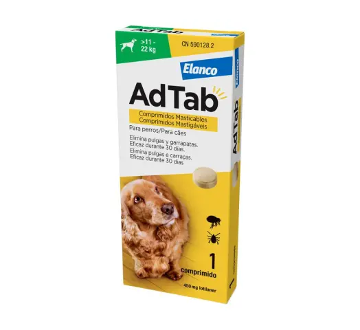 Imagen ADTAB 1 COMPRIMIDO (PULGAS Y GARRAPATAS) 11-22 KGS -24