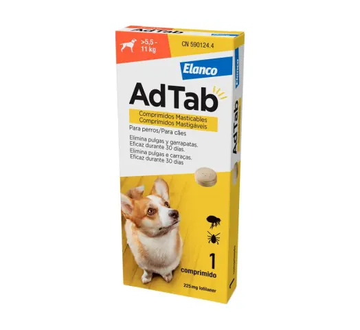 Imagen ADTAB 1 COMPRIMIDO (PULGAS Y GARRAPATAS) 2.5-5.5 KGS -24