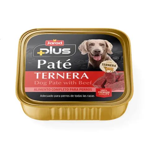 Imagen TARRINA JARAD PLUS PATE DOG TERNERA 300 GR