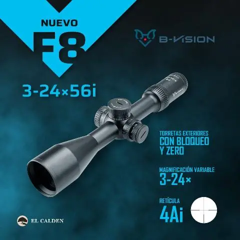 Imagen BAT VISION VISOR F8 3-24x56 ILUMINADA + TORRETA BALISTICA +25/01