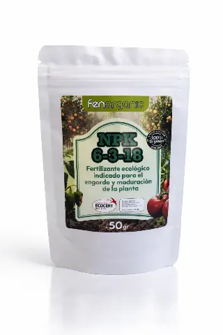 Imagen FENORGANIC 6-3-18 -- ECOLOGICO. 100 % SOLUBLE SOBRE 50 GRS