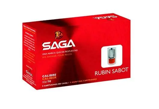 Imagen BALA SAGA RUBIN SABOT CAJA 5 UDS CALIBRE 12 -25/06